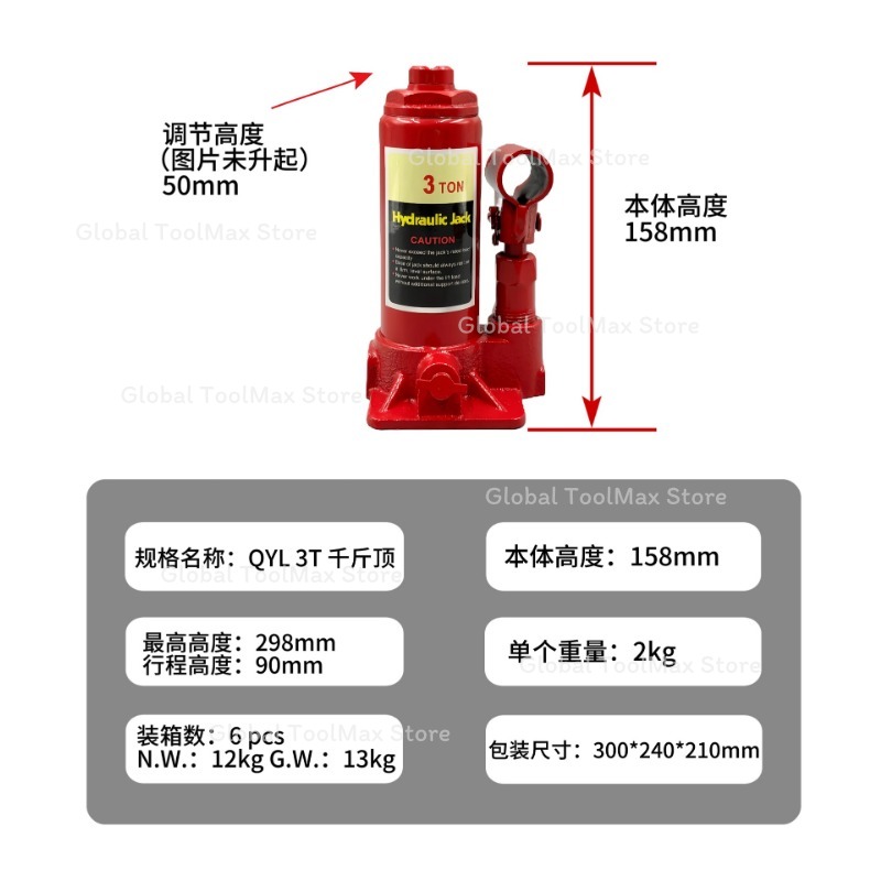 Getto idraulico ad aria da 3 t - Heavy Equipment Jack recensione e prezzo
